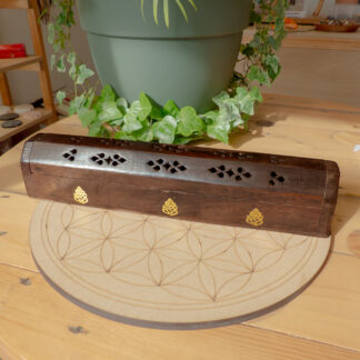 Porte encens fermé en bois