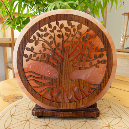 Lampe de Sel ronde arbre de vie