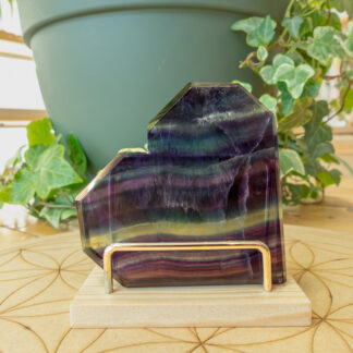 Fluorite Cœur sur socle