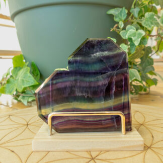 Fluorite Cœur sur socle