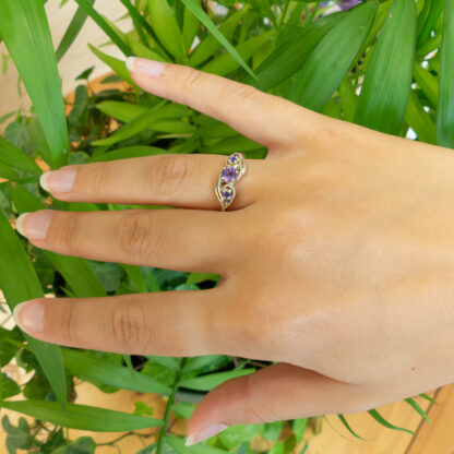 Bague Améthyste 5 pierres