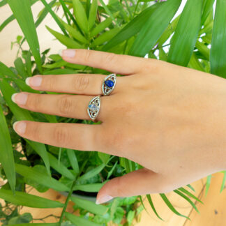 Bague Pierre de Lune ou Lapis Lazuli