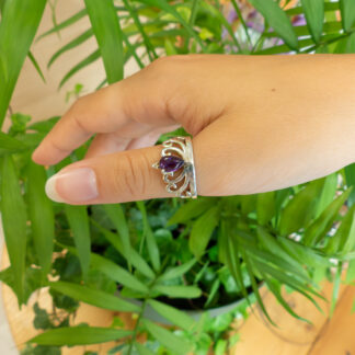 Bague Améthyste couronne