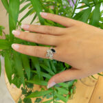 Bague Tourmaline Noire et Cristal de Roche