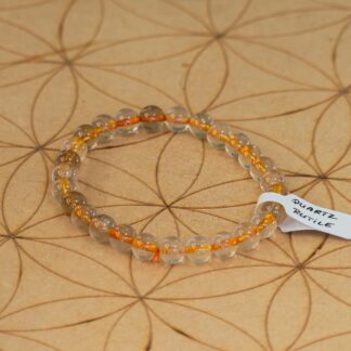 Bracelet Quartz Rutile 8 mm