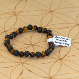 Bracelet "Soulage les Douleurs Musculaires" 6 mm