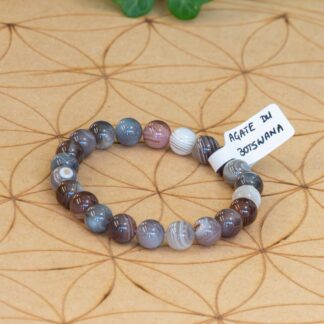 Bracelet Agate du Botswana 8 mm