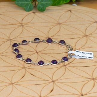 Bracelet Améthyste Argent