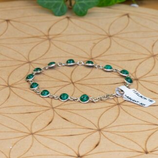 Bracelet Malachite argent