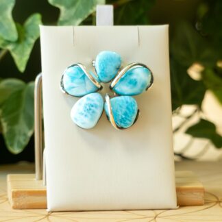 Larimar pendentif fleur