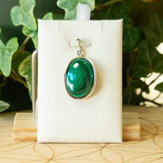 Malachite pendentif ovale