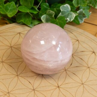 Quartz Rose grande sphère