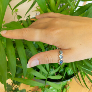 Bague Labradorite 5 pierres