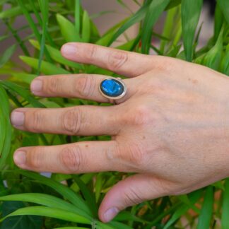 Bague Labradorite Gros Cabochon