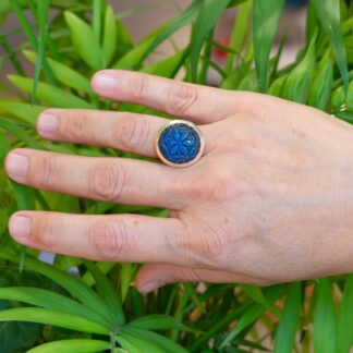 Bague Labradorite Fleur de vie