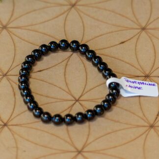 Bracelet Tourmaline Noire 6 mm