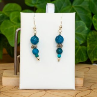 Boucles d'oreilles Apatite/Turquoise
