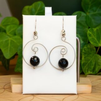Boucles d'oreilles Tourmaline Noire