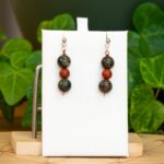 Boucles d'oreilles Sang de dragon/Jaspe Rouge