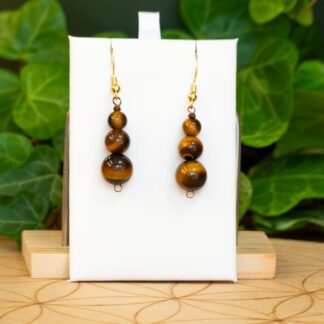 Boucles d'oreilles Œil de Tigre # 4