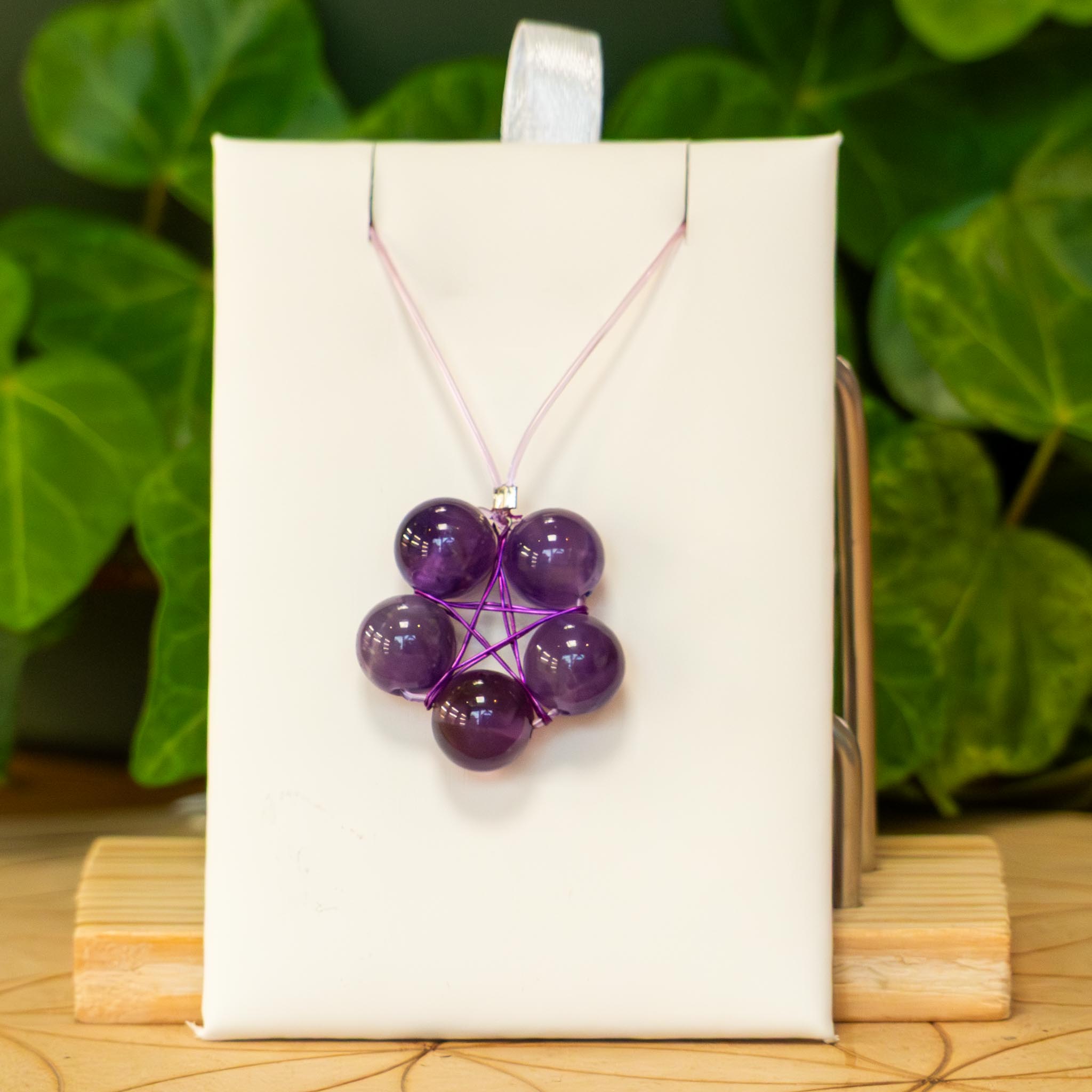 Collier pentagramme 5 perles