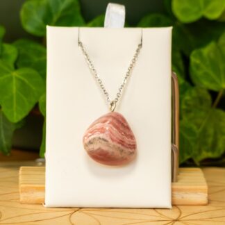 Collier pendentif Rhodochrosite