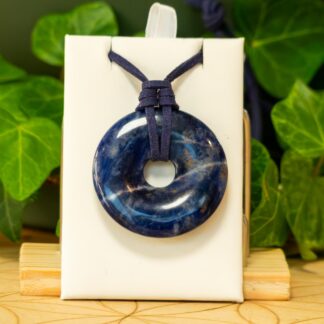 Collier pendentif Sodalite donut