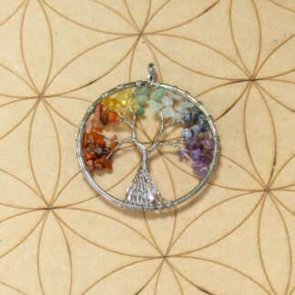 Pendentif Arbre des 7 Chakras