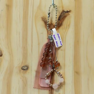 Bijou de sac en Quartz Rose et Quartz Fraise