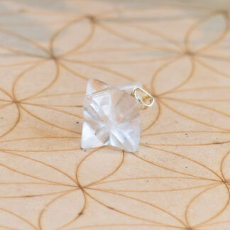 Pendentif merkaba Cristal de Roche