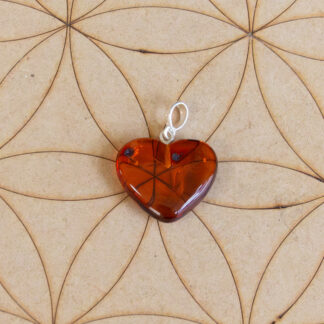 Pendentif Ambre cœur