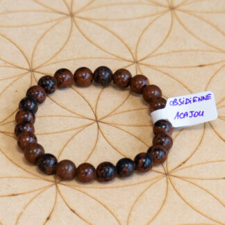 Bracelet Obsidienne Acajou 8 mm