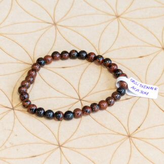 Bracelet Obsidienne Acajou 6 mm