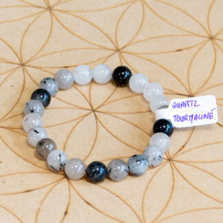 Bracelet Quartz Tourmaliné 8 mm
