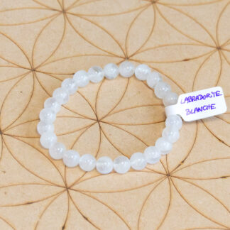 Bracelet Labradorite Blanche 8 mm