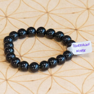 Bracelet Tourmaline Noire 10 mm